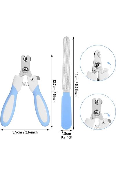 Mumoo bear Dog Nail Clipper with Nail File, Stainless Steel Cat Nail Clipper Professional Pet Nail C