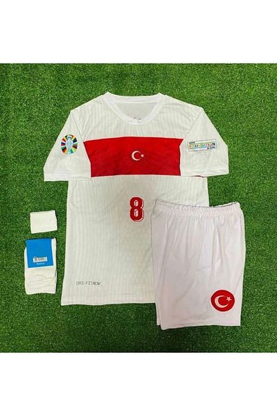BARBITOS Turkey New Season Size 8 Arda Güler Home Children's Jersey with Gift Set of 4 Socks Wristband Hd1199