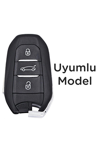 Luxe Aksesuarr Pentru Peugeot(208-508-3008-5008)citroen(BERLLINGO-C ELYSEE)-opel Husa de protectie cheie din silicon cu 3 butoane