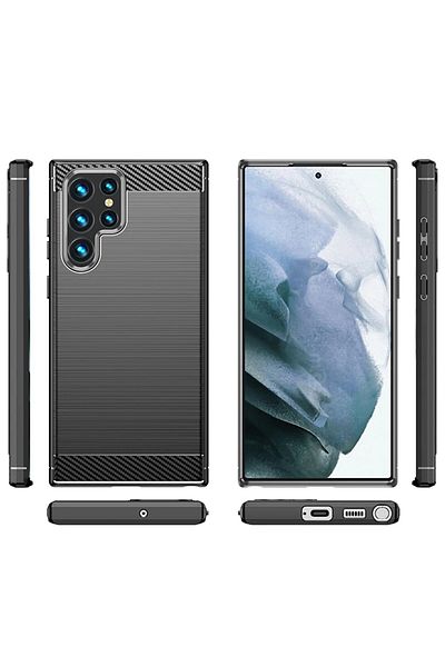 Techsuit Carcasă Samsung Galaxy S25 Ultra - Techsuit Carbon Silicone - Albastră