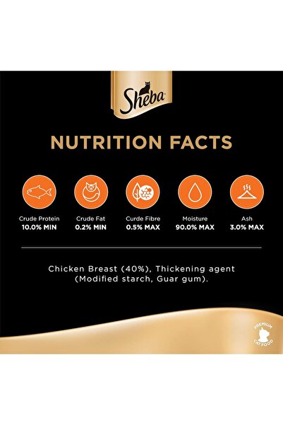 SHEBA Delicious Chicken Breast for Cats - Pack 5+1 (85g × 6), All Life Stages