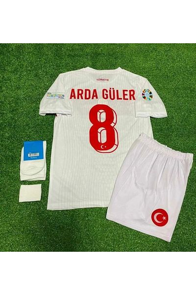 BARBITOS Turkey New Season Size 8 Arda Güler Home Children's Jersey with Gift Set of 4 Socks Wristband Hd1199