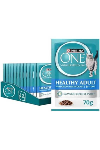Purina One Wet Cat Healthy Adult with Ocean Fish 70g Pack of 12