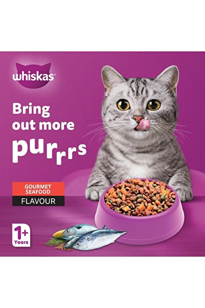 Whiskas Gourmet Seafood Dry Cat Food, 3 kg - Adult 1+ years