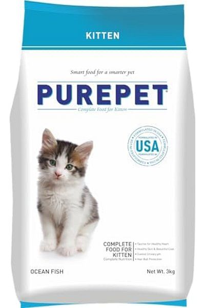 SKY TOUCH Purepet Kitten Dry Cat Food, Ocean Fish, 3 Kg