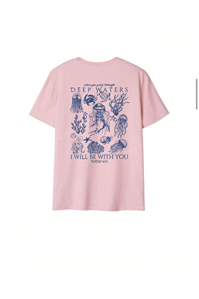 TRENDPUNKY Sea Anemone Sea Printed Summer Summer Theme Y2K Oversize T-Shirt