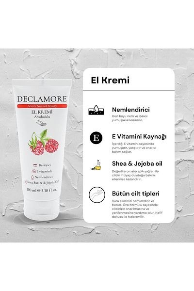 DECLAMORE Moisturizing, Nourishing and Repairing Shea & Jojoba Oil Intensive Hand and Nail Care Cream 100 ml