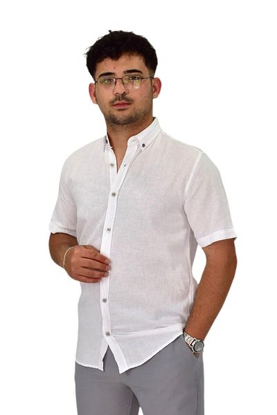 DYNAMO Men's Cotton Summer Short Sleeve Shirt 9664 Bgl-St04595