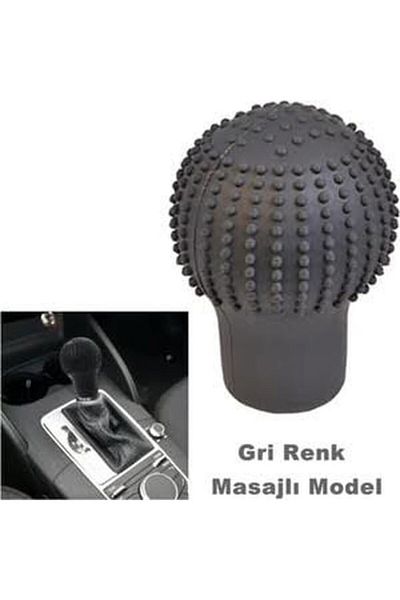 YAVAS OTO Gear Shift Knob Cover Silicone Yuv Massage Gray