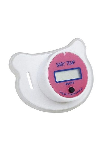 SMARTECH Pacifier with thermometer for babies, with protection, Pink