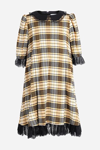 Augie Leauphant Dantel Detaylı Ekose Gofre Elise