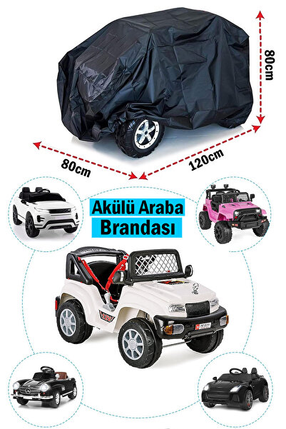 Bundera Akülü Araba Araç Brandası, Su Geçirmez Akülü Çocuk Arabası Koruma Kılıfı Örtüsü 80x120x80cm Siyah