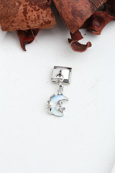 VLM AKSESUAR Moon Steel Italian Charm