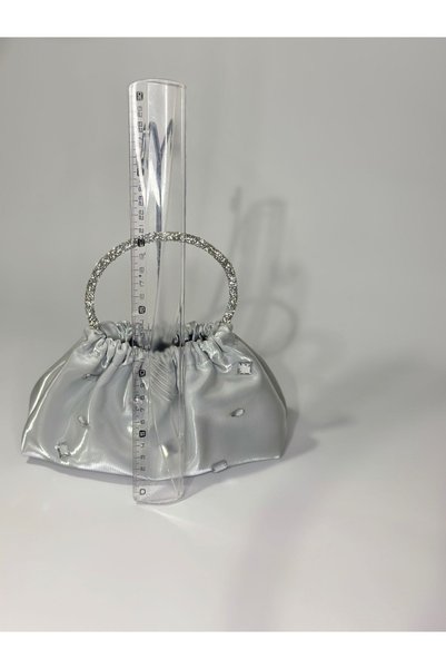 posst bag Silver Embroidered Portfolio Evening Dress Clutch Bag