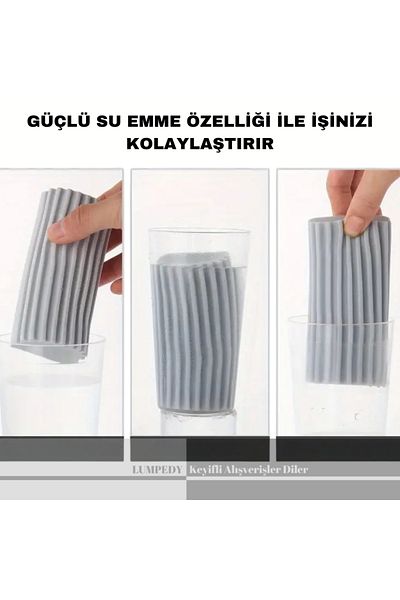 Lumpedy 3Pcs Multipurpose Moist Eraser Sponge Dust Master Cleaning Sponge Dust Water Dirt Absorbing Super Practical