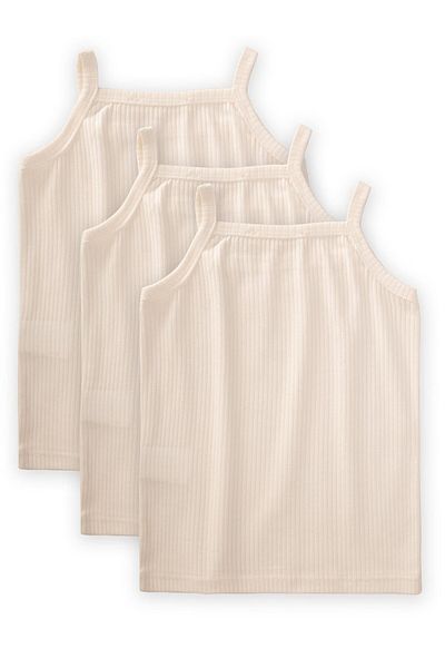 Cigit Three-Piece Rope Strap Undershirt 2-9 Years a Beige