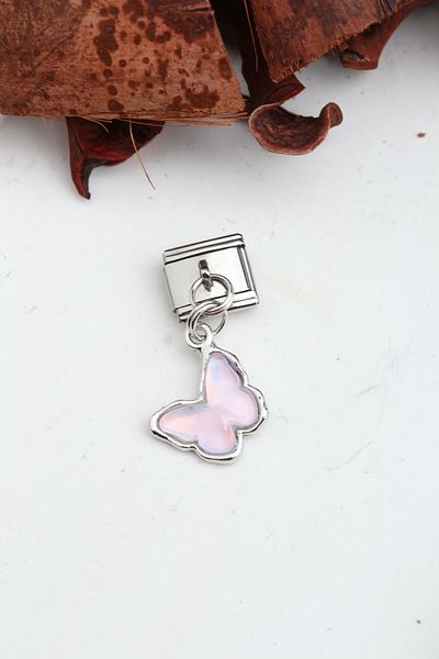 VLM AKSESUAR Butterfly Steel Italian Charm