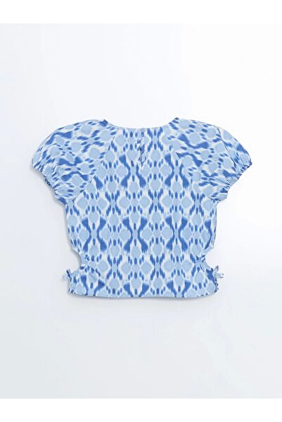 LC Waikiki Kids Blue Crew Neck 100% Cotton Girls Blouse and Pants