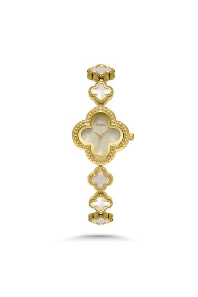 catera Women's watch with rose frame and gold-colored steel strap