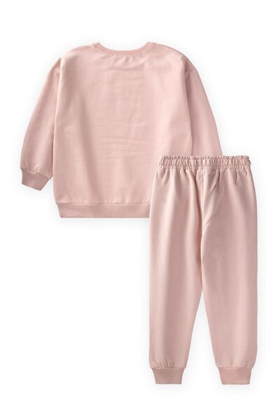 Cigit Σετ φούτερ σε σκόνη ροζ - Basic Karyoka Detailed, 3-8 ετών