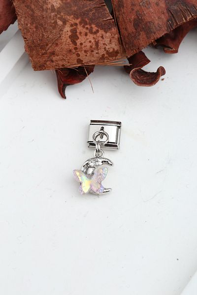 VLM AKSESUAR Butterfly Steel Italian Charm
