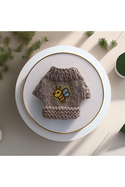 Lady Fify Hamster için Arılı Kahverengi Kazak