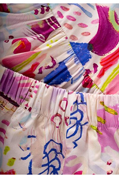 Cigit Back Triangle Set 2-7 Years Ecru Patterned