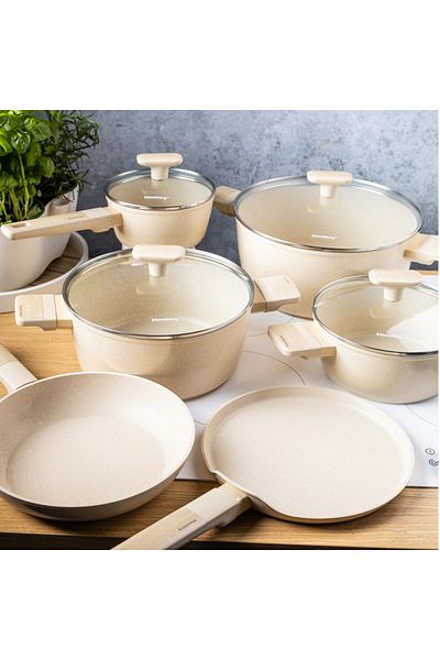 Klausberg Set of pots 16/20/24/28/24/24 CM beige Klausberg KB7833