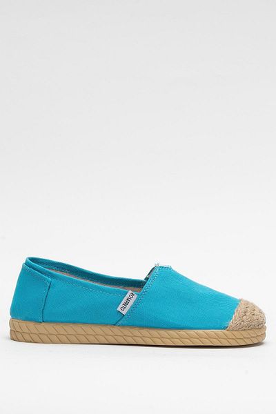 Liger Women's Linen Ballerina Shoes Blue