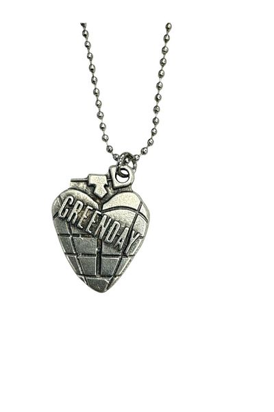 Herşey Nota Green Day Music Band Logo Necklace – 60 cm Chain – Rock Style Jewelry
