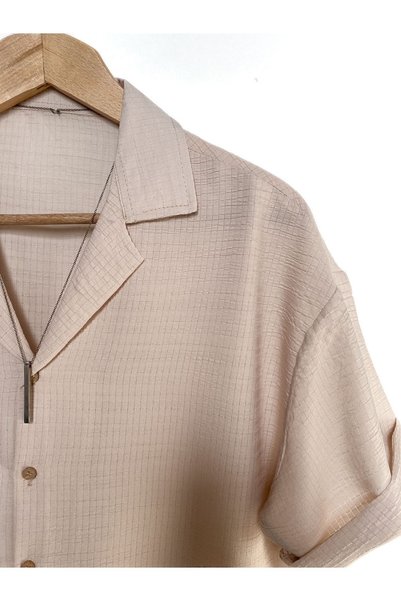 MİRMARONİ New Season Men's Oversize Cotton Summer Short Sleeve Shirt