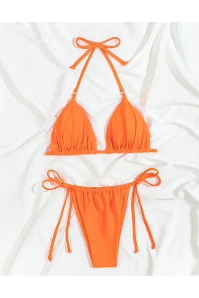 nuriçgiyim Turunç Ring Detailed Bikini Set