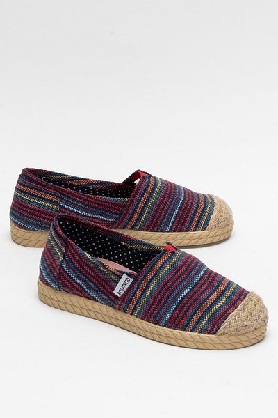 Liger Women's Linen Ballerina Shoes Claret Red - Beige