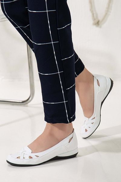 Ayakdaş Ayakdaş 0-9482 Women's Ballerina Shoes White