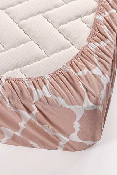 Sudemhome Oslo Double Cotton Sheet Elastic Pique Set Salmon