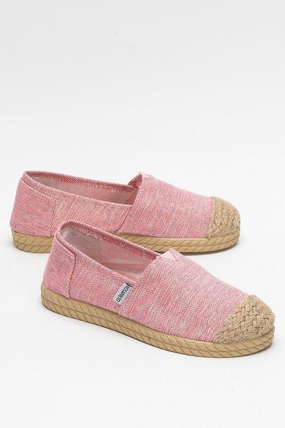 Liger Women's Linen Ballerina Shoes Pudra