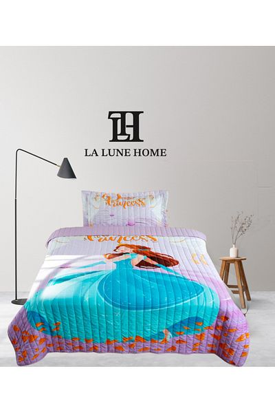 la lune home Quilt Bedding Cover with Supporter and Characters
