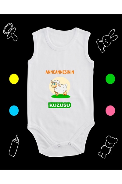 enmalife Cotton Grandma's Lamb Printed Combed Cotton Baby Body Snap Fastener ...