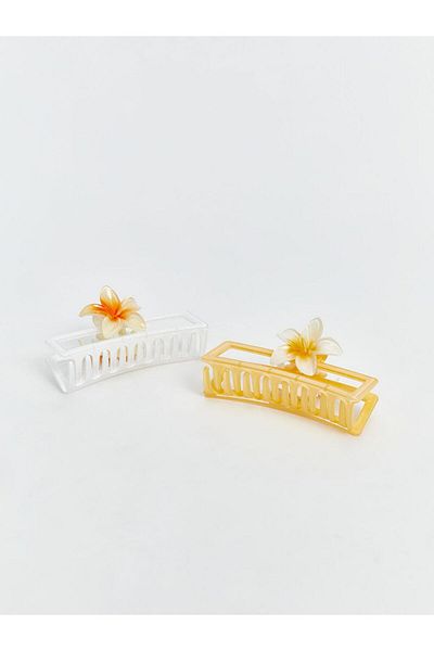 LC Waikiki Mixed Flower Figured Women's Peg Buckle Set of 2 (S5)