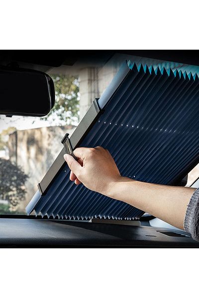 OEM "Accordion" type retractable car sunshade, size 65 x 150 cm