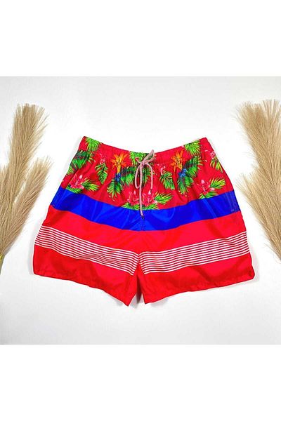 Intisimo Pantaloni scurți de baie, pentru bărbați, roșu/albastru/verde - L