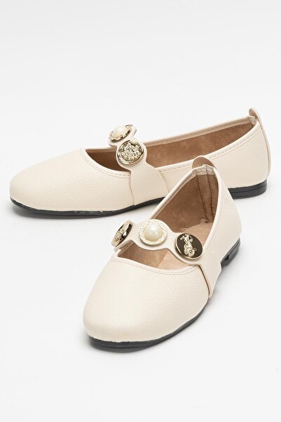 Liger Women's Accessory Strappy Ballerina Shoes Cream