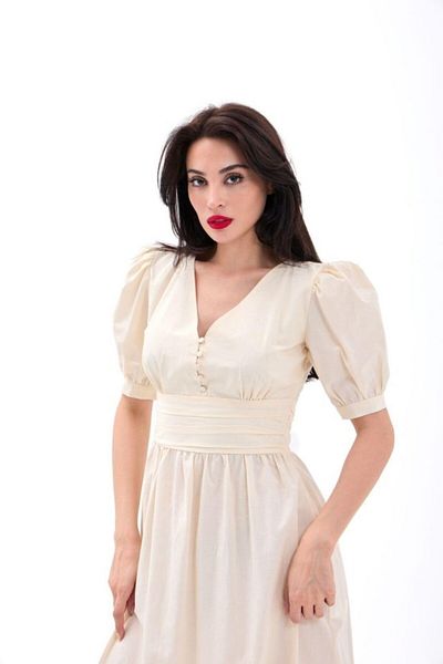 modaserdem 6411 Dress-Cream