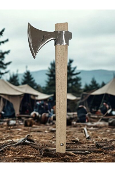 Sürmene El Dövmesi Oval Balta Nacak Makas Çeliği Üretimi Kamp Kemik Odun 600gr