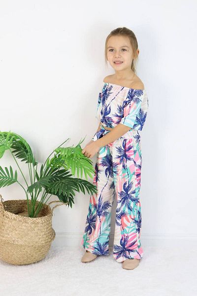 ARBİ kids Girls' Fashion Collar Patterned Spanish Holiday Suit