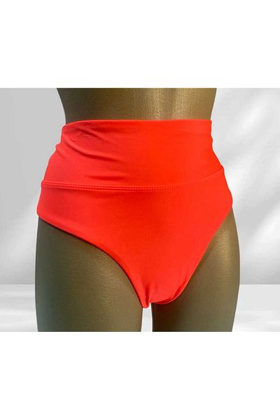Intisimo Slip de baie, talie înaltă, brazilian, portocaliu neon - 38