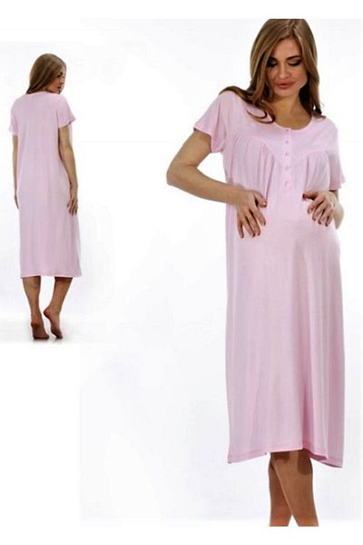 Etoile Short Sleeve Bamboo Nightgown Pink