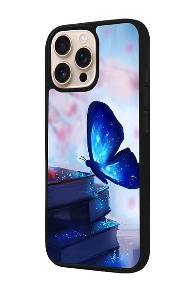 Aksel Kılıf Apple iPhone 16 Pro Compatible Printed, Matte Black, Soft Silicone, Protective, Shock Absorbing Cover, Case