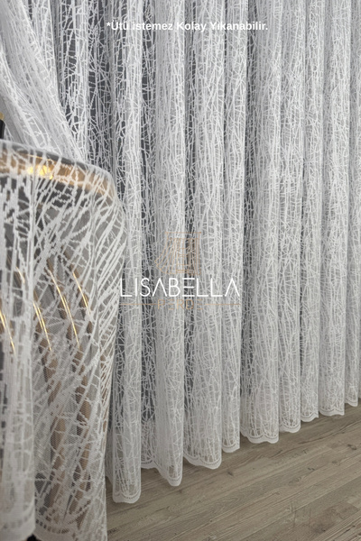 LisabellaHome Блиск оболонки Важкий трикотажний тюль (1x3 шов) не потребує прасування.