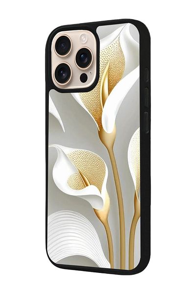 Aksel Kılıf Apple iPhone 16 Pro Compatible Printed, Matte Black, Soft Silicone, Protective, Shock Absorbing Cover, Case